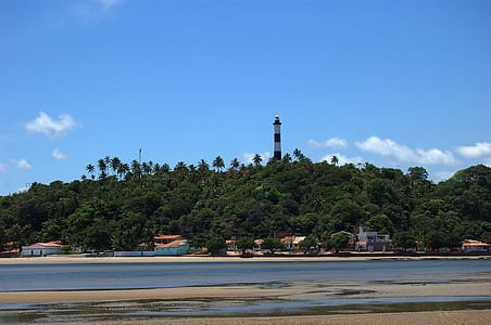 крайбрежието на alagoas, Мар, плаж, фара, кула