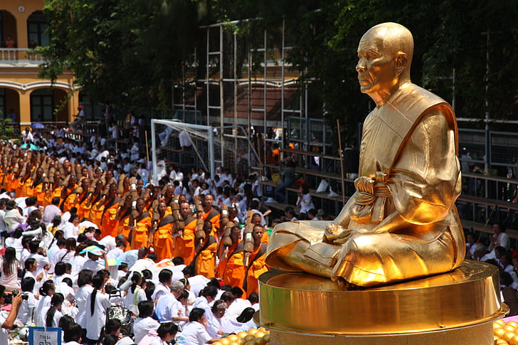Budha, Mnich, Złoto, Buddyzm, phramongkolthepmuni, dhammakaya pagoda, Wat