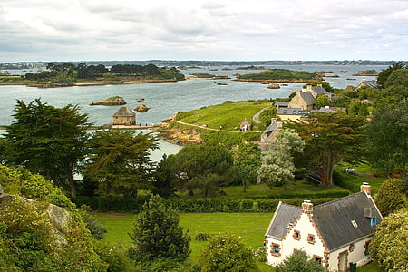 Bretagne-i, Ile, sziget, tenger, természet, vadon élő, Port