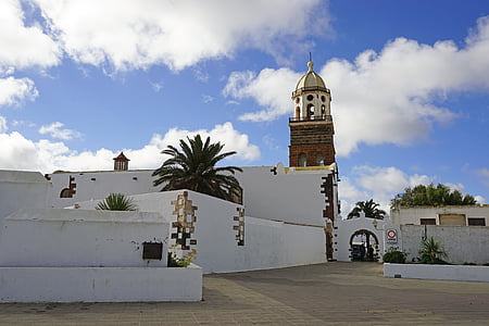 Teguise, baznīca, Lanzarote, interesantas vietas, Spānija, tornis