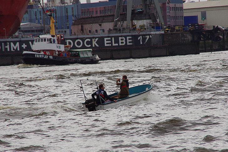Boot, Hafen, Foto, Aktion, Wasser, Hamburg