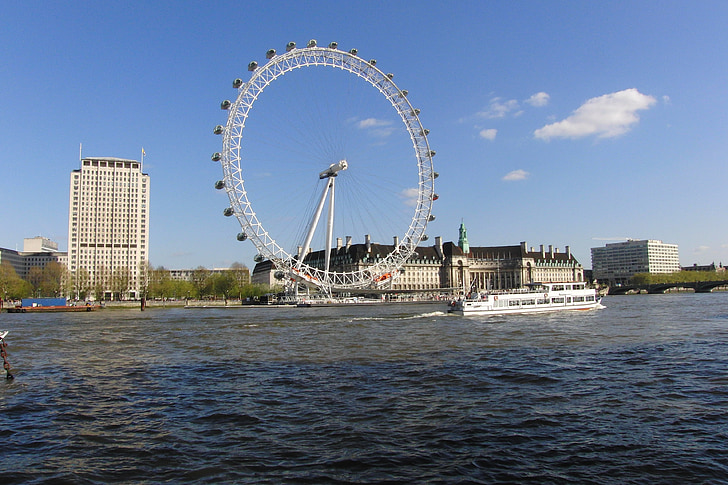 London Eye-maailmanpyörä, Skyline, Englanti, City, kuningaskunta, pääoman, Lontoo