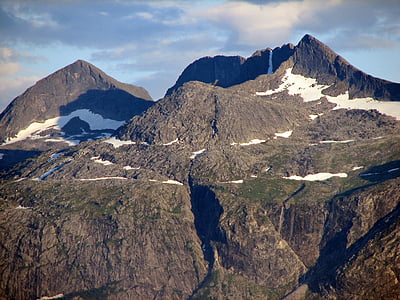 Νορβηγία, τοπίο, ουρανός, σύννεφα, βουνά, κοιλάδα, χαράδρα