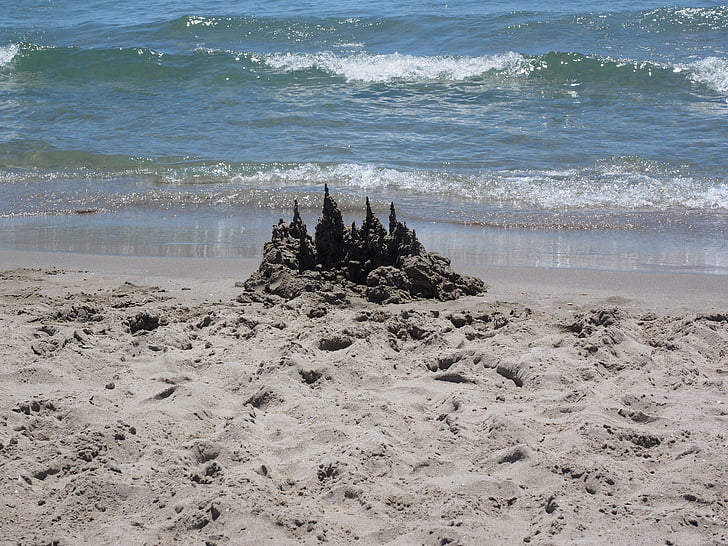 klecker castle, castle, sandburg, artwork, sand artwork, beach, sand