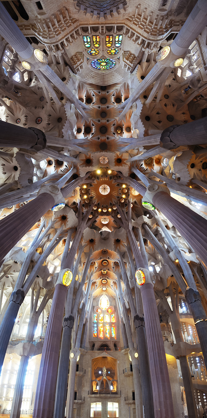 arhitektūra, katedrālē, Sagrada familia, baznīca, reliģija, slavens, tūrisms