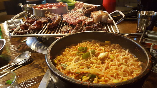 Jos, Jos haejang, ituja, valkosipuli, cheongyang pippuri, mausteinen ramen