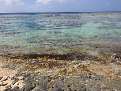 Saipan, Tinian, červená, Beach, Pacific, CNMI, South