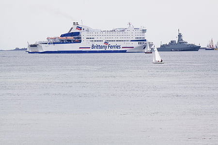 ferry de continental, Plymouth, ferry, de la nave, agua, mar, transporte