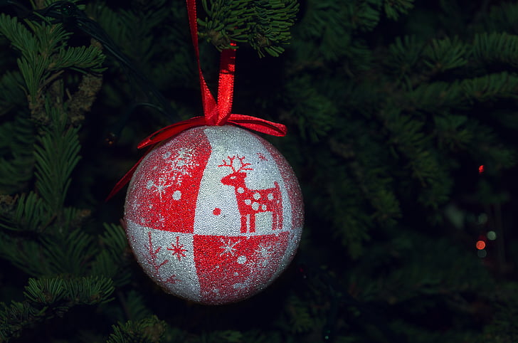 legetøj, nytårsaften, rødgran, juletræ legetøj, ferie, juletræ, ornament