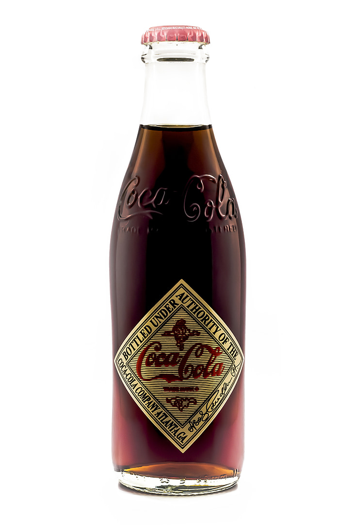 coca cola, bottle, glass, drink, cola, refreshment, liquid