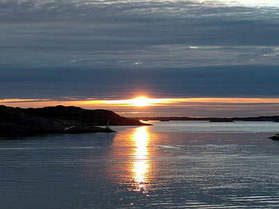Sea, Sunset, ilusti, õhtul, videvik, loomulik mere, loodus