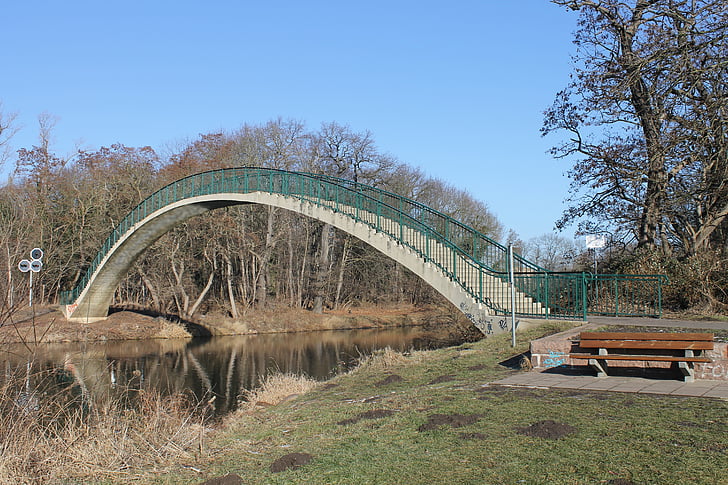obloukový most, hala, Forst werder, Trothy, kočičí hrb most