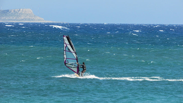Windsurfen, surfen, Windsurf, Wind, windsurfer, snelheid, actie