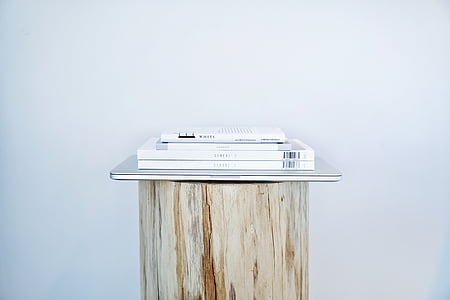 llibre, fusta, taula, ploma, estudi, paret, plana
