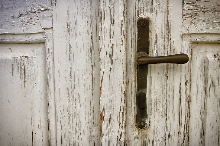 door, door handle, doorknob, lock, retro, rough, rustic