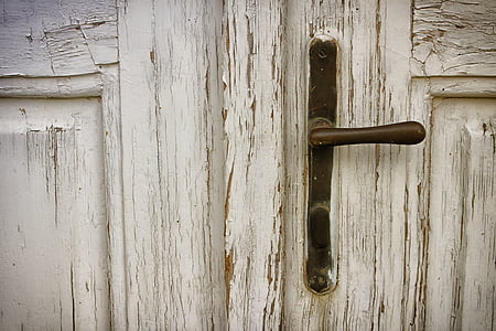 двері, дверна ручка, дверна ручка, блокування, ретро, грубе, сільський