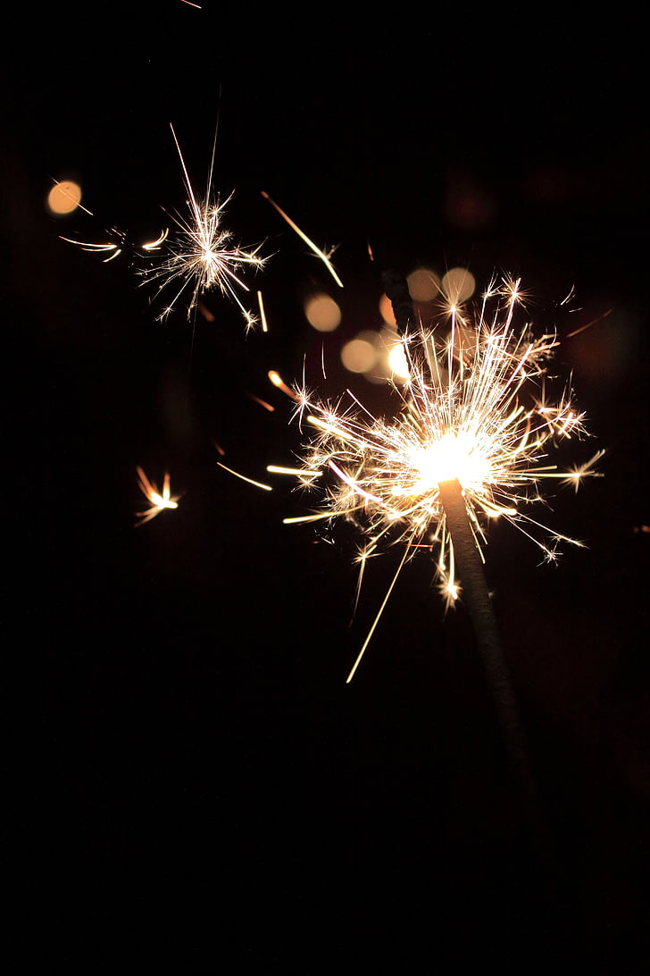 new year's eve, sparkler, radio, fireworks, firework - man made object, firework display, sparks
