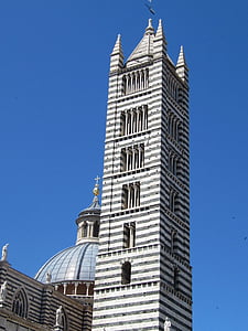 Siena, Campanile, Dom, Gotik, Marmor