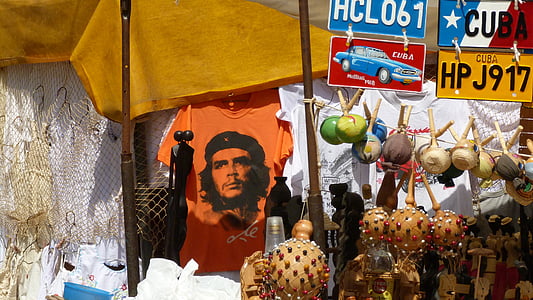 Cuba, marché, mémoire, coloré, che guevara