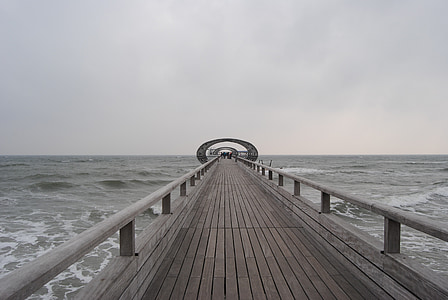 kellenhusen, Mecklenburg, tilts, Baltijas jūrā, krasts, pludmale, jūra
