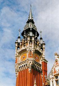 rellotge, Torre, edifici, punt de referència, arquitectura, ciutat, viatges