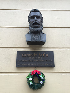 buste, statue, Bratislava, Slovakiet, ludovit stur, historiske person, diplomat