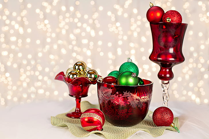 Christmas, ornamenter, fortsatt liv, julepynt, ferie, dekorasjon, Xmas