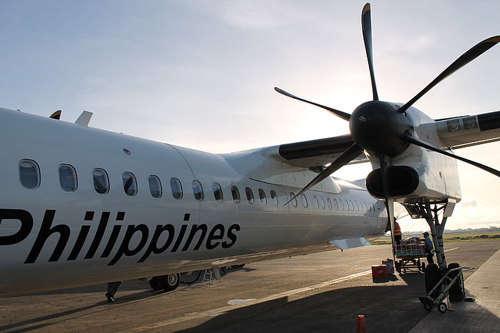 avió, hèlix, Filipines, transport, aire, cel, vol