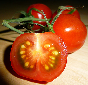 tomate de la panicule, tomate, légumes, alimentaire, rouge, fermer, manger