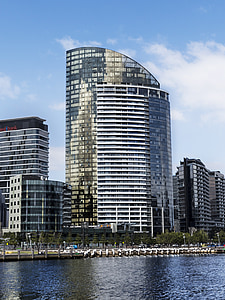 здание, Доклендс, Мельбурн, Архитектура, Ориентир, современные, центр города
