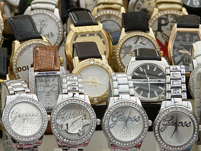 klokker, armbåndsur, tidspunktet for, salg, gylden, sølv, armbåndsur