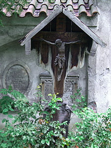 wooden cross, crucifix, füssen, allgäu, old cemetery, architecture