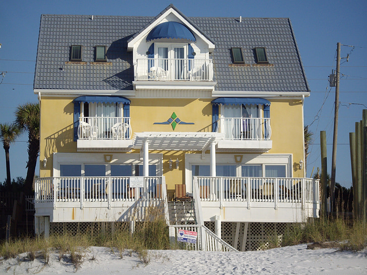 Флорида, къща на плажа, ноември, пясък, плаж, САЩ, топло