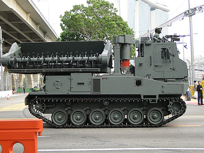 탱크, 군인, 싱가포르, 육군, 군사, 무기, 차량