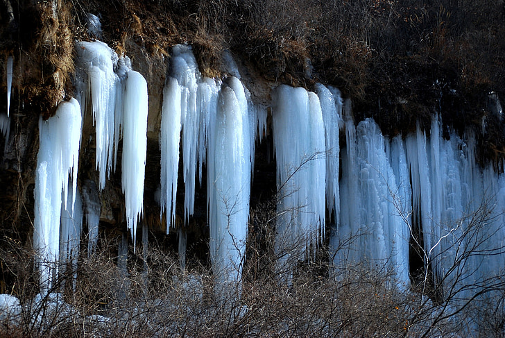 Ice, jäädytetty, tippuminen, vesiputous, tippuu, vuoret, Springs