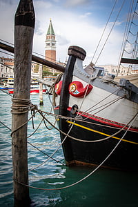 威尼斯, 意大利, 吊船, 欧洲, 水, 运河, 旅游
