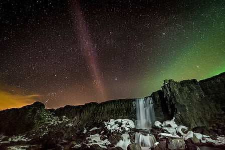 astronomi, aurora borealis, konstellation, mørk, Dawn, Dusk, aften