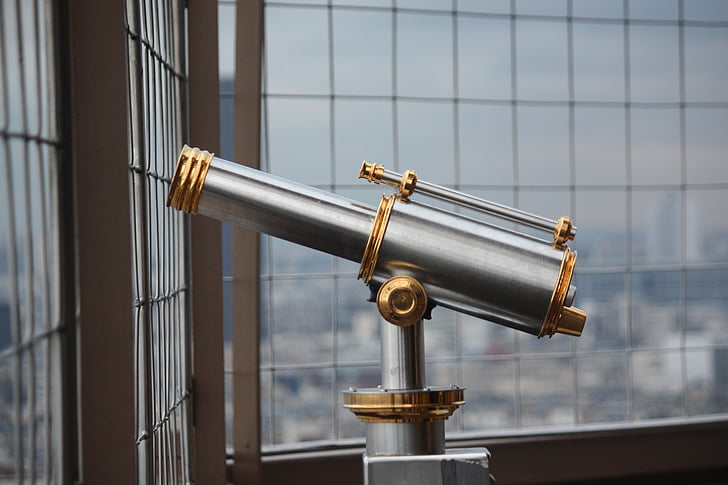 binoculares, larga vista de torre eiffel, telescopio, vigilancia, Ver, cámara - equipo fotográfico, instrumento óptico de la lente-
