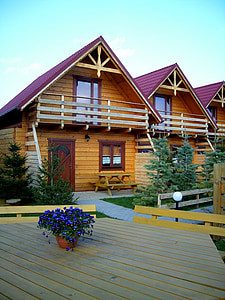 hytter, bungalower, Østersjøen, Kołobrzeg, Polen