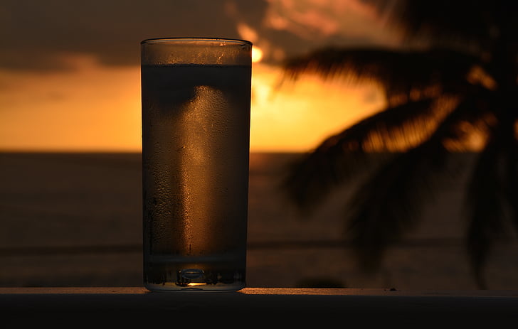 soude, boisson, froide, coucher de soleil, Tropical, Beverage, liquide