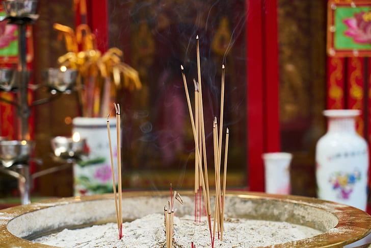 incense, smoke, religion, worship, prayer, buddhism, asian