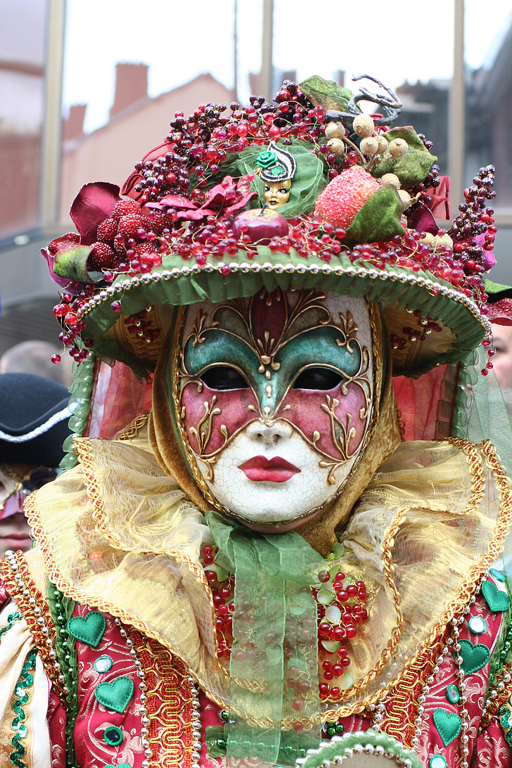 masken, Carnival, dekoration, våren, konst, kläder, ansikte