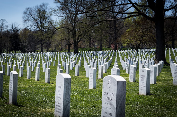 Arlington national cemetery, gravsten, militære grav, kirkegård, Memorial, gravsten, grav