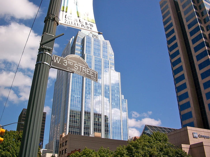 Austin, rascacielos, Texas, Centro de la ciudad, Estado, capital, América