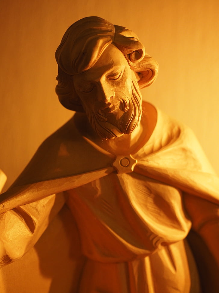 Joseph, Figure, holzfigur, Santon, sculpture sur bois, crèche de Noël