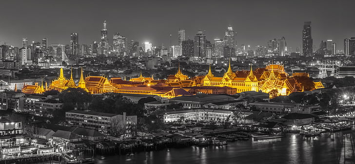 Bangkok, kuno, arsitektur, Thailand, seni, Asia, Buddha