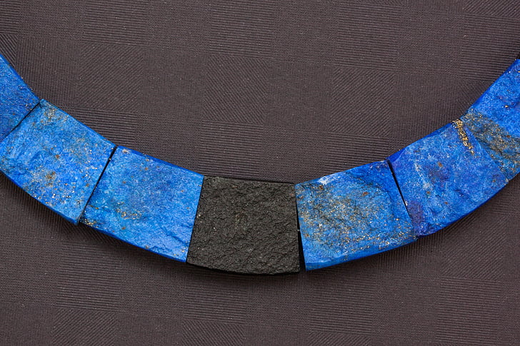 kedjan, halsband, smycken, lapis lazuli, azurit, Lapis, blå blank
