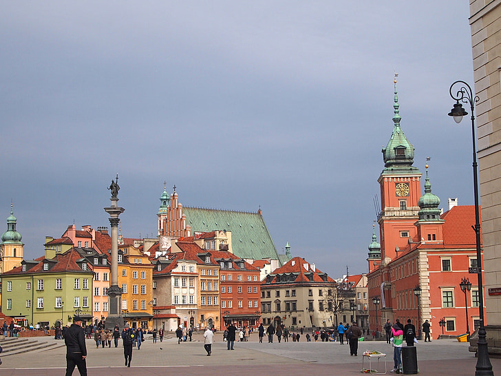 Warsawa, kota tua, Polandia, Monumen, kota tua, Kota