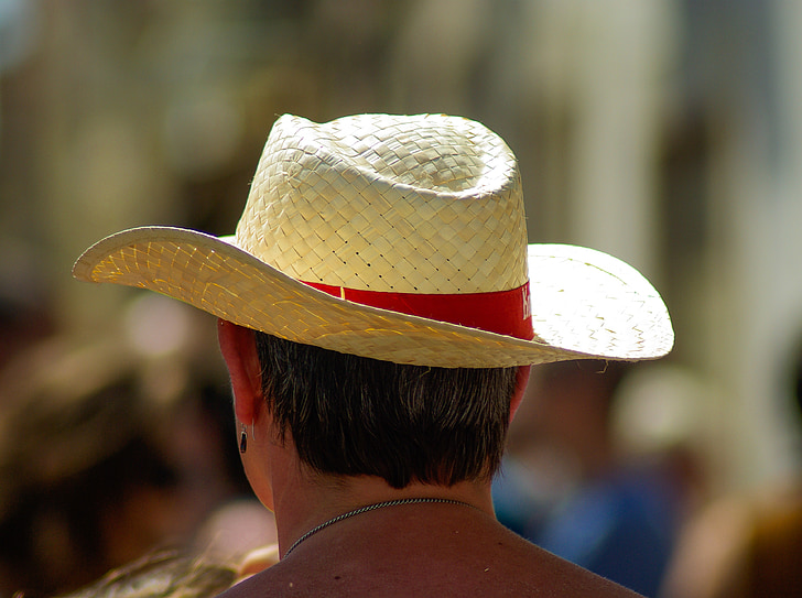 соломенная шляпа, Лето, прическа, шляпа, люди, мужчины