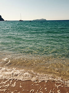 Ibiza, tenger, víz, Holiday, ünnepek, sziget, rock